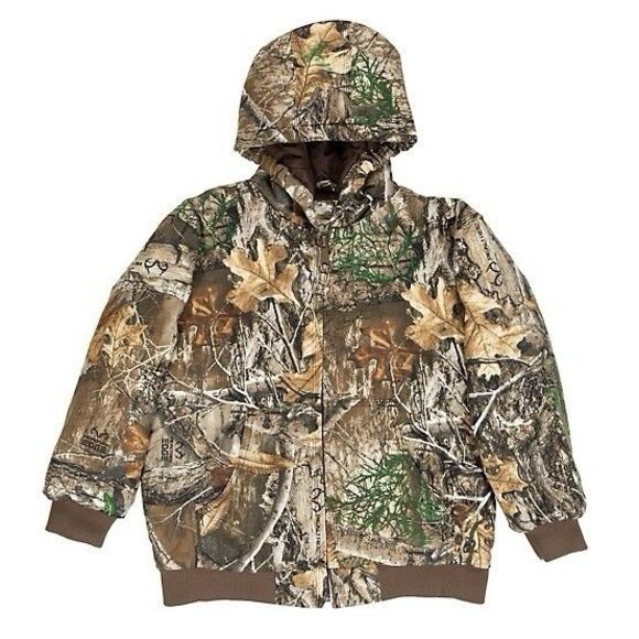NEW Blue Mountain x Realtree Boys Size Medium 10/12 Leaf Camo Quilt-Lined Jacket - Picture 1 of 9
